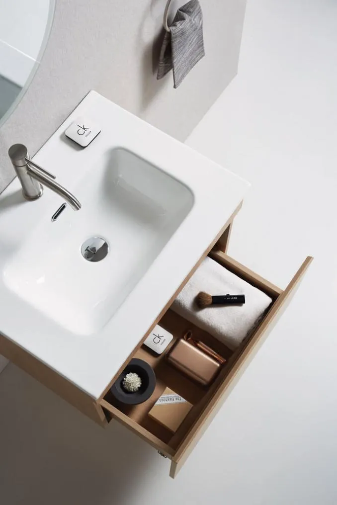 Toaletni ormarić UNILINE LUMA 600BRW sa lavaboom, soft close fioka - Slika 6