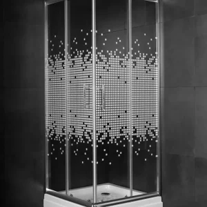 Tuš kabina kvadratna 90x90x185cm 5mm staklo sa kvadratićima