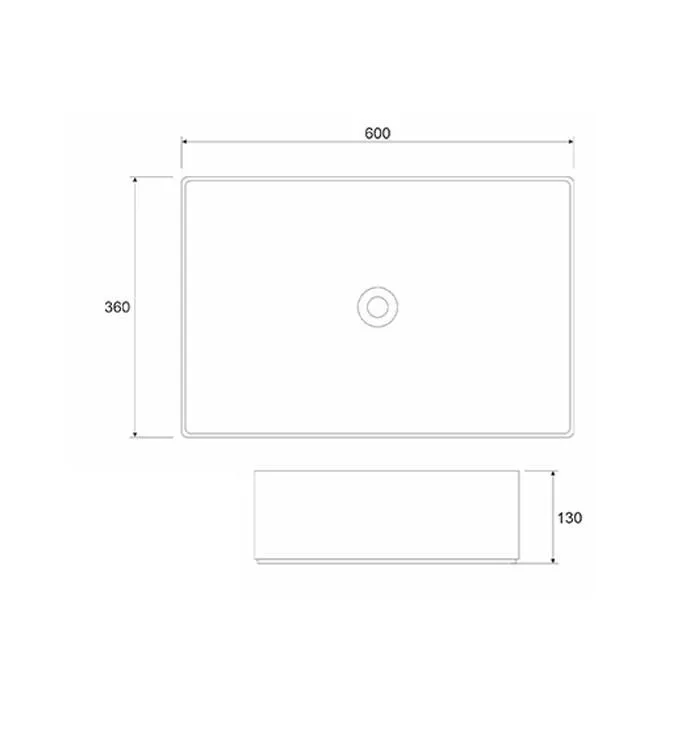 Lavabo COPEN nadgradni 600x360x130 - Slika 2