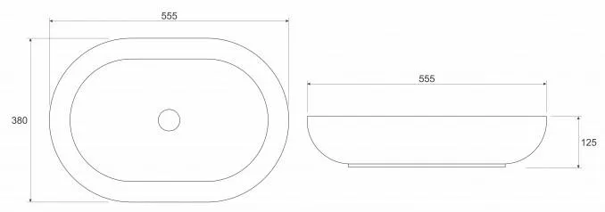 Metalni lavabo COPEN nadgradni 555x380x125mm brušeni mesing - Slika 2