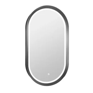 Ogledalo COPEN 500x900 sa alu ramom 56.5mm LED gunmetal