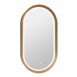 Ogledalo COPEN 500x900 sa alu ramom 56.5mm LED gold