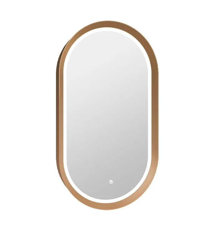 Ogledalo COPEN 500x900 sa alu ramom 56.5mm LED gold