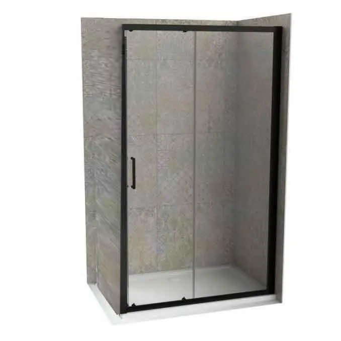 Stakleni paravan COPEN ATLAS PRO 1300x1950 mat crni. staklo 6mm providno