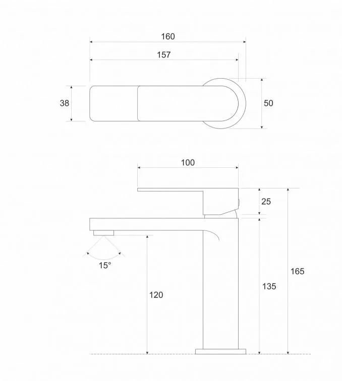 Baterija za lavabo COPEN NOOK hrom - Slika 2