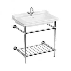 Lavabo VITRA VALARTE 80cm sa prelivom sa metalnim stalkom