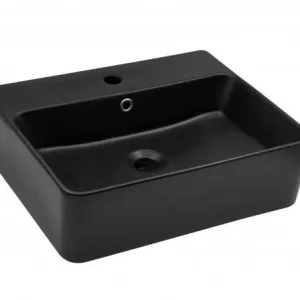 Lavabo nadgradni MINOTTI 525x420x155 mat crni