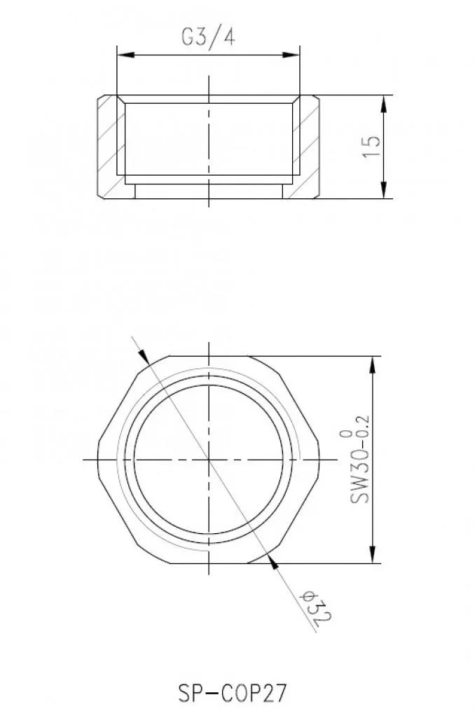 Holender COPEN NOOK brušeno zlato N077 - Slika 2