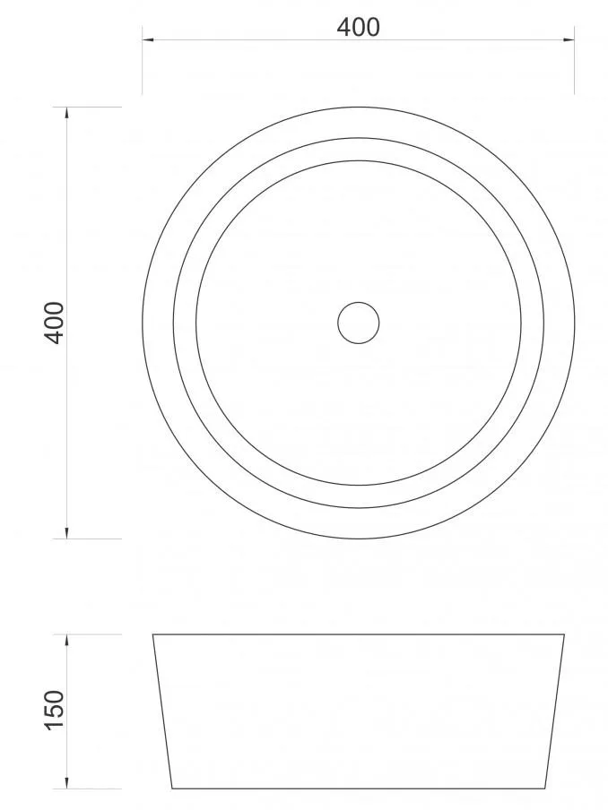 Lavabo nadgradni MINOTTI ODELISSE fi400x150 mermerni - Slika 2