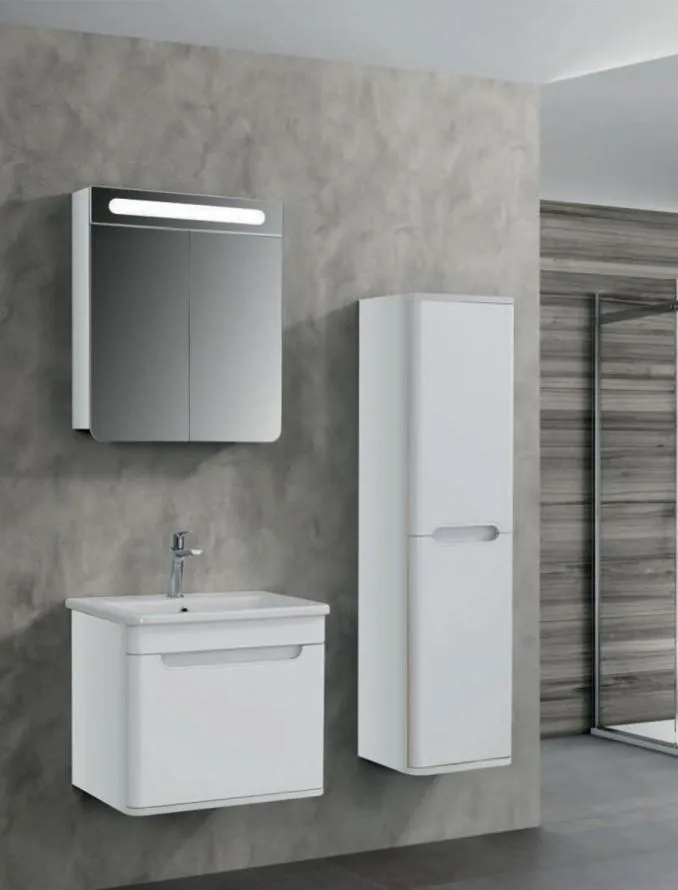 Ormarić LINEART WING 600 white sa lavaboom - Slika 2